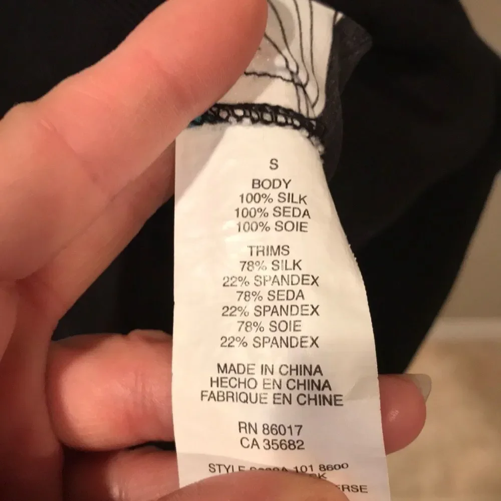 BEBE Silk/Spandex Printed Party Dress - Picture 11 of 11